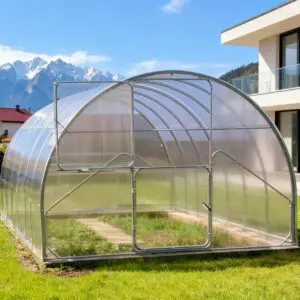 Здрава оранжерия с поликарбонат. Лесен монтаж