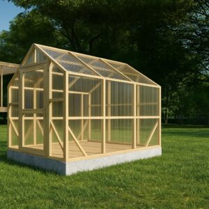 Дървена оранжерия от шведски смърч 2.6х3м